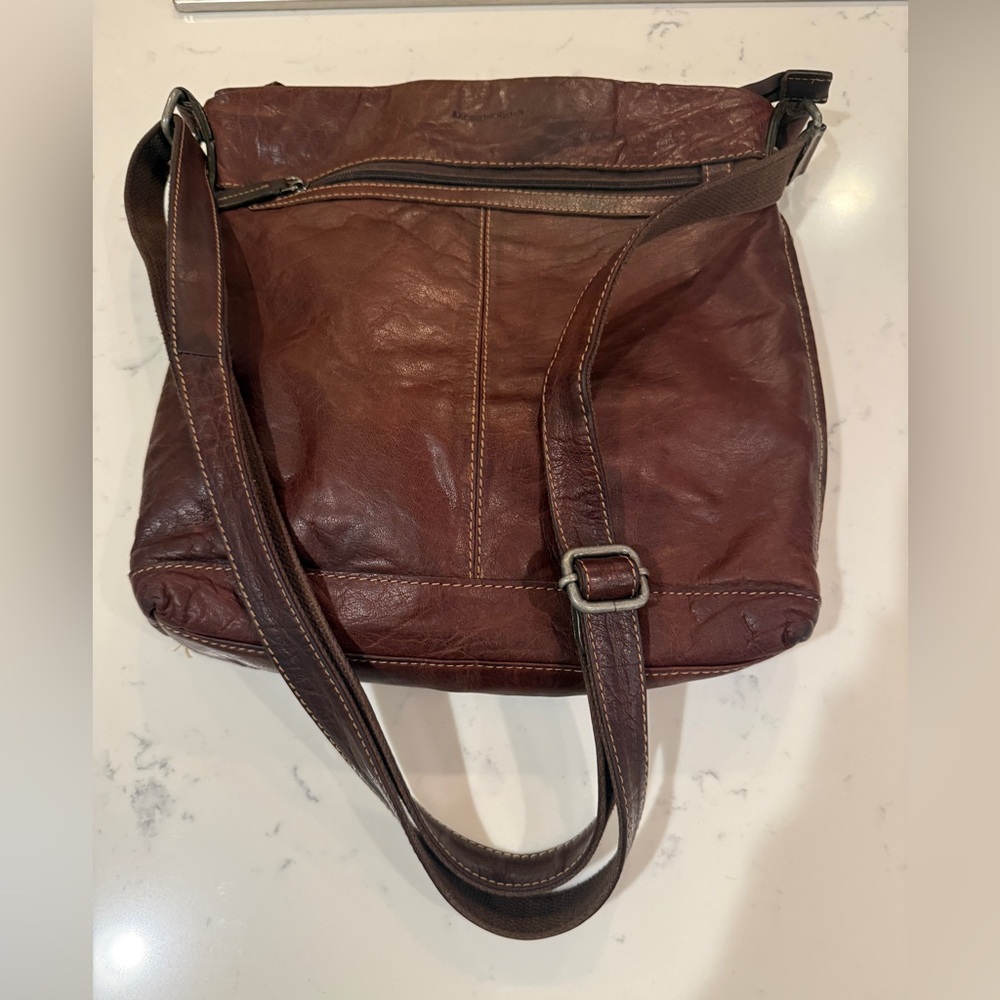 Jack Georges Voyager Leather Crossbody Messenger Bag - Brown - Picture 6 of 16